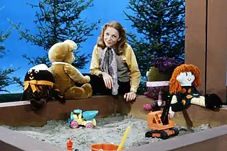 Хезер Конки в роли ведущей на шоу Polka Dot Door, 1980-e годы