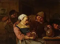 Бокал вина. Дерево, масло. Национальный музей, Варшава