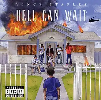 Обложка альбома Винса Стейплса «Hell Can Wait» (2014)