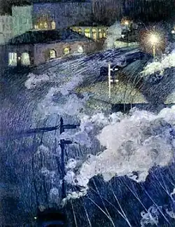 Станция Люксембург ночью, 1903