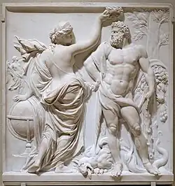 Геркулес, коронуемый Славой. 1671. Мрамор. Лувр, Париж