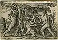 Сражение Геракла с Лернейской гидрой.Гравюра Ханса Зебальда Бехама, 1545 год.