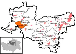 Хермероде на карте городского округа