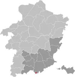 Расположение муниципалитета на карте провинции