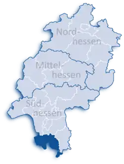 Бергштрасе на карте