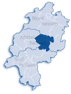 Фогельсберг на карте