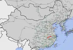 Дорога выделена красным цветом