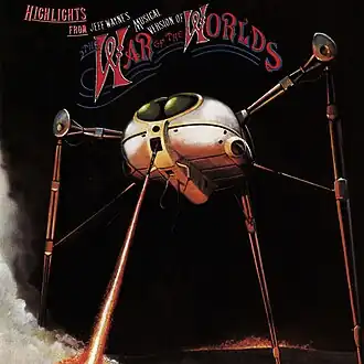 Обложка альбома Джеффа Уэйна «Jeff Wayne’s Musical Version of The War of the Worlds» (1978)