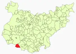 Расположение муниципалитета Игера-ла-Реаль на карте провинции