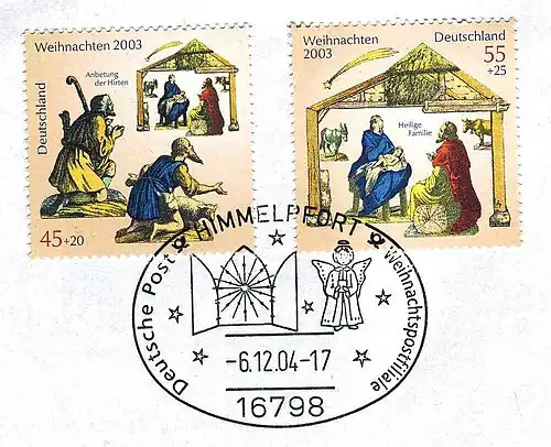 Германия (2003; со специальным почтовым штемпелем 2004 года)
