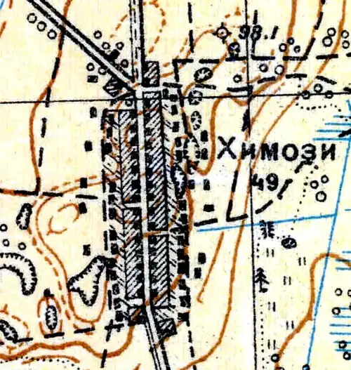 План деревни Химози. 1931 год