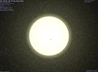 HIP 102016 в программе Celestia.