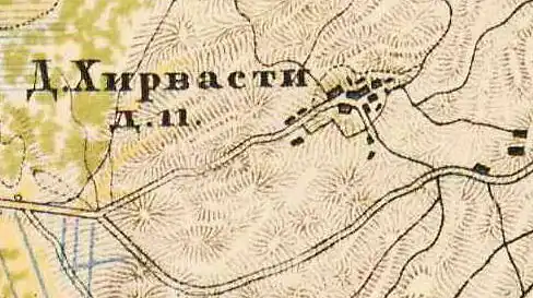 План деревни Хирвости. 1885&nbsp;год