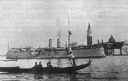 Канонерская лодка «Хивинец» в Венеции, 13 июля 1911 года