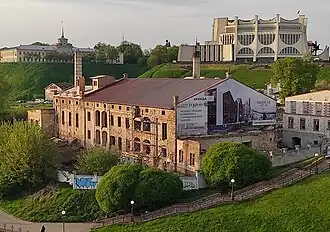 Вид на реконструируемое здание бывшего пивзавода, фото 2023 г.