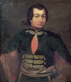 Неизвестный художник. Портрет Григория Игнатьевича Галагана. Около 1740 г. Холст, масло. ЧОХМ.