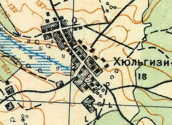 План деревни Хюльгюзи. 1931 год
