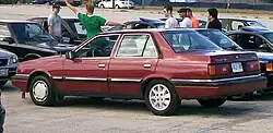 1985-1987 Hyundai Sonata, вид сбоку-сзади