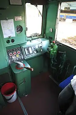 Пульт управления и рабочее место машиниста чешского тепловоза T435-0145