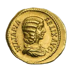 Ауреус. Бюст Юлии Домны