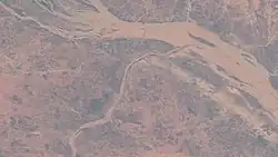 Вид на район устья Сирбы с МКС 24 сентября 2020 года