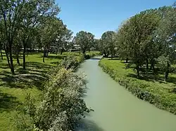 Среднее течение Сантертно около Имолы