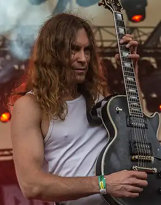 Арве Исдал в составе Audrey Horne на живом выступлении Rock Hard Festival, 2013 год