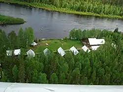 Индель (слева снизу) при впадении в Пану