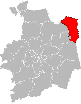 Кантон на карте департамента Иль и Вилен