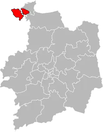 Кантон на карте департамента Иль и Вилен