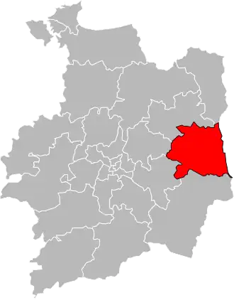 Кантон на карте департамента Иль и Вилен