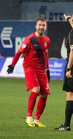 Гультяев в составе «Енисея» в 2016 г.