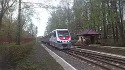 Поезд с тепловозом ТУ10-002 приближается к станции Берёзки