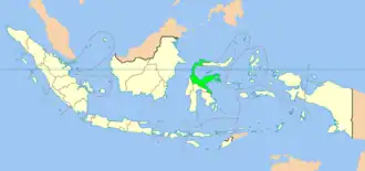 Центральный Сулавеси на карте