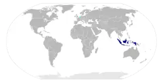 Страны, где индонезийский язык является языком большинства
Страны, где индонезийский язык является языком меньшинства