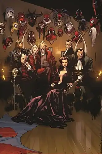 Наследники на обложке комикса The Amazing Spider-Man vol. 3 #12 (март 2015)Художник — Оливье Куапель.