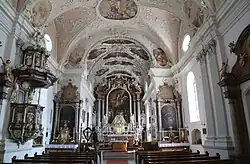 Паломническая церковь Гартльберг. Интерьер. 1669—1688