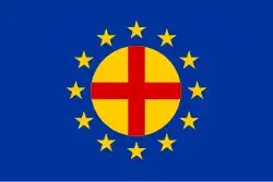 Флаг Панъевропейского союза (звёзды были добавлены после создания флага Европы)