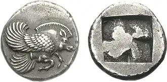 Монета из Клазомен. 499 год до н. э.