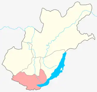 Иркутский уезд на карте