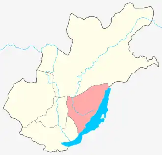 Верхоленский уезд на карте