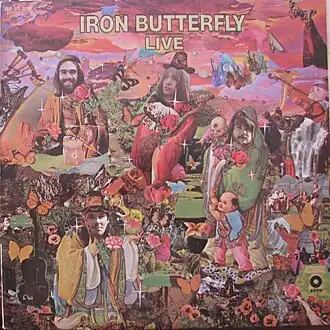Обложка альбома Iron Butterfly «Live» (1970)