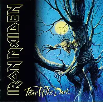 Обложка альбома Iron Maiden «Fear of the Dark» (1992)
