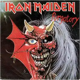 Обложка сингла Iron Maiden «Purgatory» (1981)