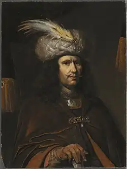 Человек в тюрбане с перьями. Дерево, масло. 	Национальный музей изобразительных искусств, Стокгольм