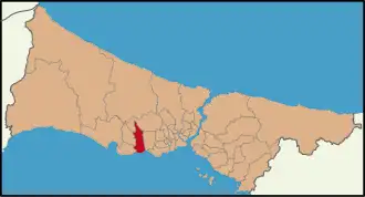 Авджылар на карте