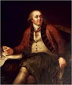 Е. Д. Камеженков. Портрет И. Е. Старова. Около 1794—1800Холст, масло. 129 × 103 смРусский музей, Санкт-Петербург