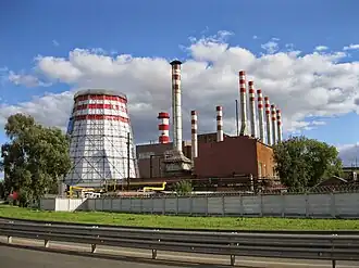 Вид на ТЭЦ-1 с Южной набережной Ижевска