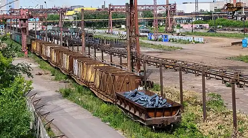 Открытый склад готовой продукции и склад металлолома