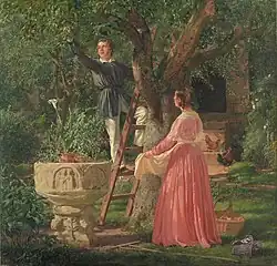 Сад со старой крестильной купелью, 1850